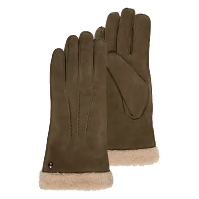 Gants Femme cuir velours fourrés Olive