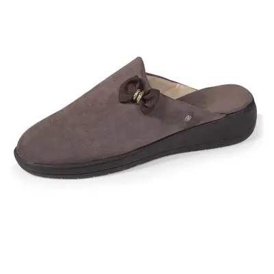 Chaussons mules Femme Talon Nœud Taupe