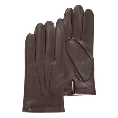 Gants Homme cuir d'agneau et soie Marron