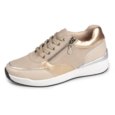 Isotoner - Baskets Femme CONFORT PLUS talon zippées Beige