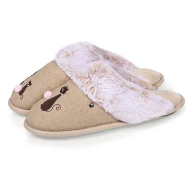 Chaussons mules Femme Beige