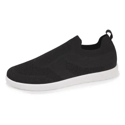 Isotoner - Baskets Confort Femme Slip-on à bandes Noir