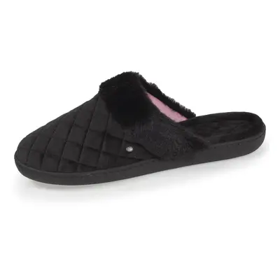 Chaussons mules Femme matelassé Noir