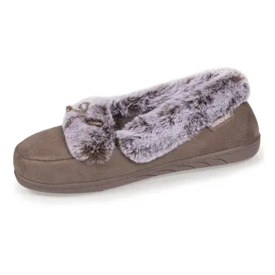 Chaussons mocassins Femme Taupe