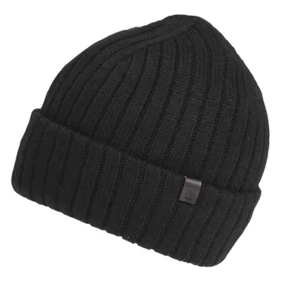 Bonnet Homme Maille Côtelée Noir