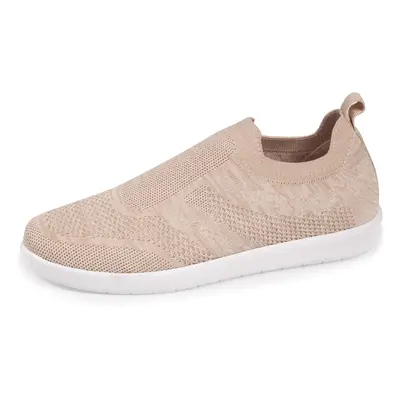 Isotoner - Baskets Confort Femme Slip-on à bandes Beige