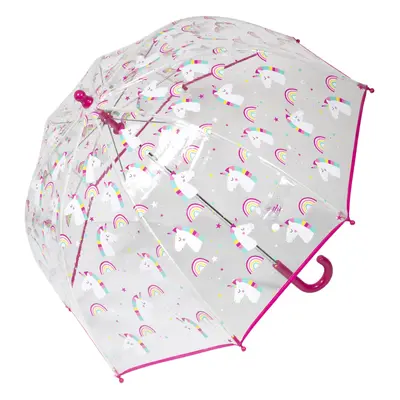 Parapluie transparent enfant PVC/Licorne Arc-en-ciel