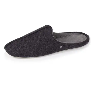 Chaussons mules Homme feutrine Marine Chiné