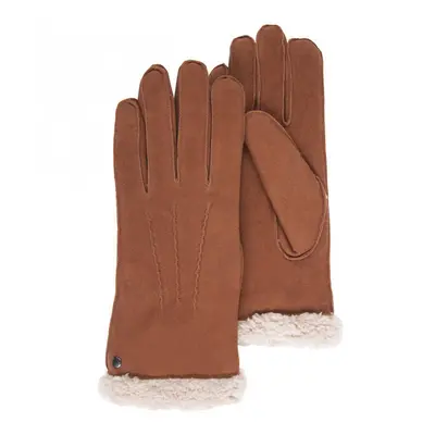 Gants Femme cuir velours fourrés Cognac