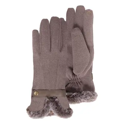 Gants femme Taupe tactiles suédine