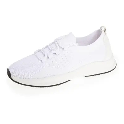 Isotoner - Baskets Confort Femme slip-on à lacets Blanc