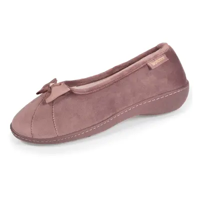 Isotoner - Chaussons ballerines talon Femme Taupe