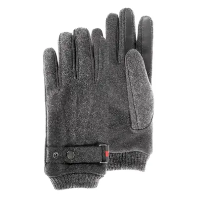 Gants Homme tissu lainé Gris chiné