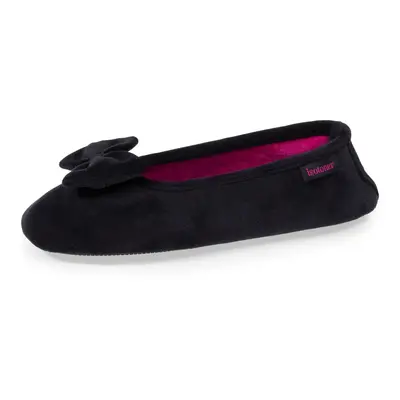 Isotoner - Chaussons ballerines Femme Noir