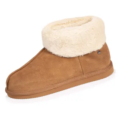 Isotoner - Chaussons bottillons fourrés Femme Camel