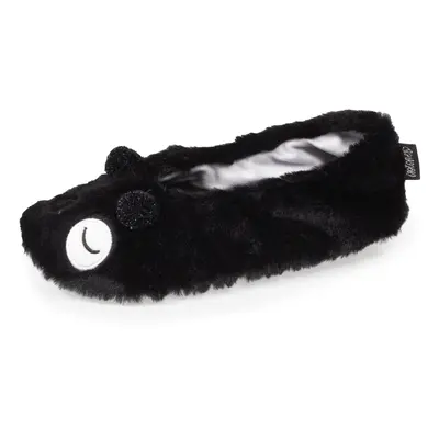 Chaussons ballerines 3D Femme Panda Noir