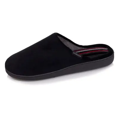 Chaussons mules Homme Noir intérieur rayures