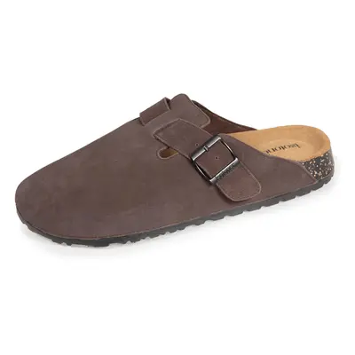 Sabots mules cuir Homme Chocolat