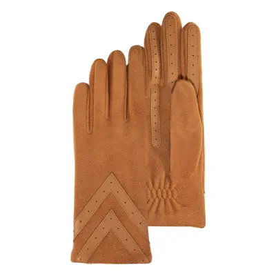 Gants Femme tactiles Polaire Recyclée Cognac