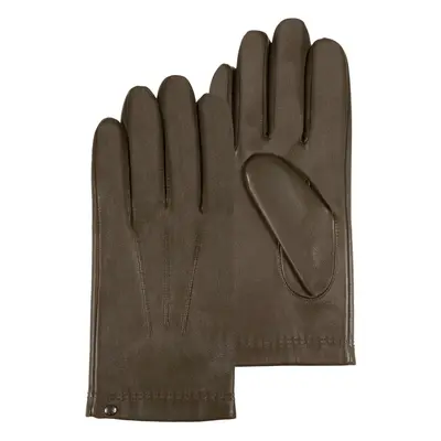 Gants Homme cuir/cachemire et soie Kaki