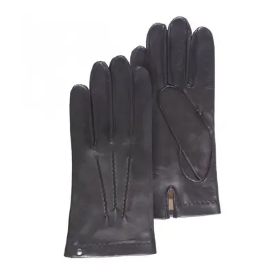 Gants Homme cuir d'agneau et soie Noir