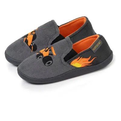 Isotoner - Chaussons mocassins Enfant Gris Formule 1