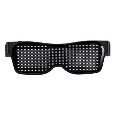 Lunettes Bluetooth émettant de la lumière LED rechargeables Cadre noir blanc