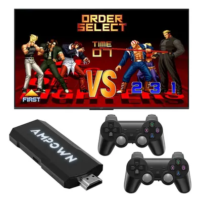 AMPOWN GD20 Game Stick avec 2 consoles de jeu sans fil, Emuelec 4.3, carte TF 256 Go 70000 jeux,