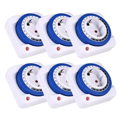 6PCS TIMEBEST GMT01A Commutateur de minuterie programmable mécanique, 230V 24 heures Prise de mi