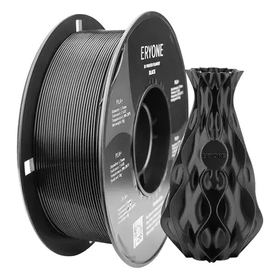 Filament ERYONE PLA pour imprimante 3D, tolérance 1,75 mm, 0,03 mm, 1 kg (2,2 LBS)/bobine - Noir