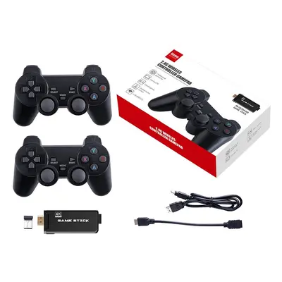 PS3000 64 Go 4K Retro Game Stick avec 2 manettes de jeu sans fil 10000+ jeux préinstallés