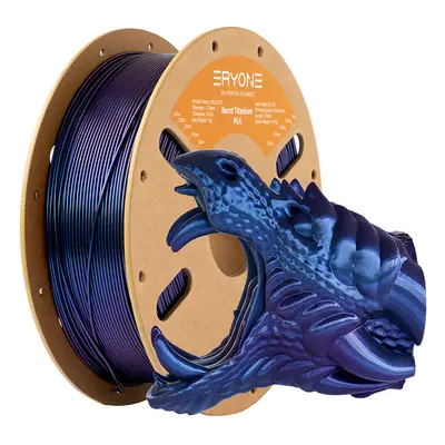 Filament pour imprimante 3D ERYONE Burnt Titanium PLA 1kg - Bleu-violet