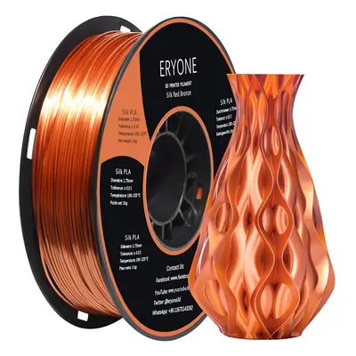 Filament PLA en soie ERYONE pour imprimante 3D, tolérance 1,75 mm, 0,03 mm, 1 kg (2,2 LBS)/bobin