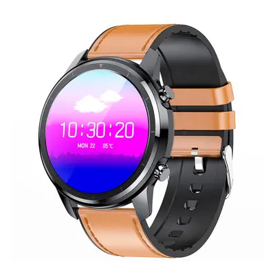 LEMFO LF26 Smartwatch Full Touch HD Écran Amoled Bluetooth 5.0 Sports Fitness Montre Cuir - Noir