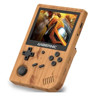 ANBERNIC RG351V 128 Go Console de jeu rétro portable Couleur du grain du bois