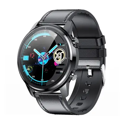 LEMFO LF26 Smartwatch Full Touch HD Écran Amoled Bluetooth 5.0 Sports Fitness Montre Cuir - Noir