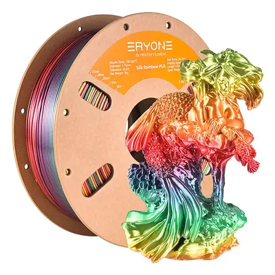 Filament pour imprimante 3D ERYONE Silk PLA, 1 kg - Palette arc-en-ciel