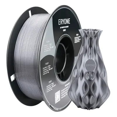 Filament ERYONE PLA pour imprimante 3D, tolérance 1,75 mm, 0,03 mm, 1 kg (2,2 LBS)/bobine - Gris