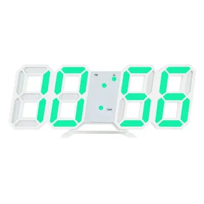 Horloge murale numérique 3D avec fonction de mémoire lumineuse intelligente - Vert