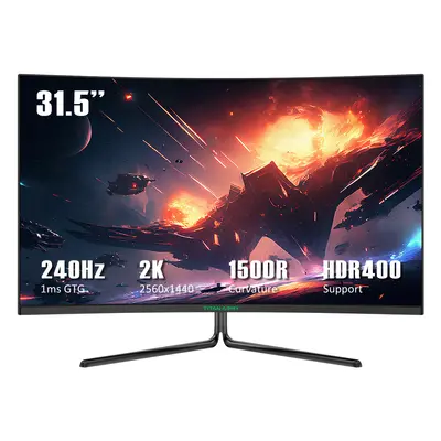 Moniteur de jeu incurvé TITAN ARMY C32C1S de 31,5 pouces