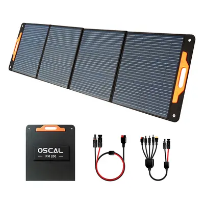 Panneau solaire pliable Oscal PM200 200 W, béquille réglable, efficacité de conversion solaire ≥