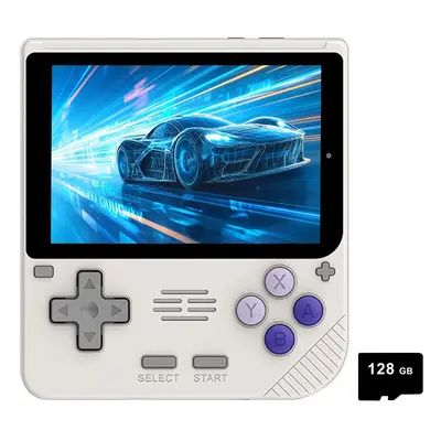 Console de jeu portable Powkiddy V10 128 Go Beige transparent