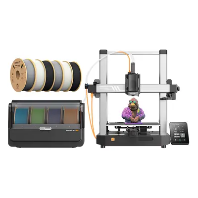 Imprimante 3D Anycubic Kobra 3 avec filament Creality Hyper-PLA Combo ACE Pro 6 kg - 2 kg noir/b