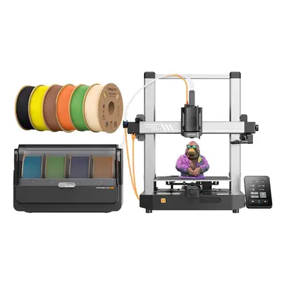 Imprimante 3D Anycubic Kobra 3 avec combo ACE Pro 6 kg de filament Creality Hyper-PLA - Noir Rou