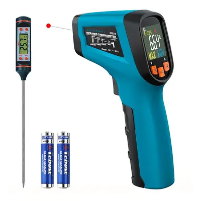 Thermomètre infrarouge Tilswall W301, avec sonde, sans contact, -50~600°C (-58°F à 1112°F), affi