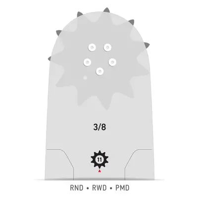 Guide Chaîne Tronçonneuse 240RNDD176 Guide: 61 cm Pas: 3/8"Jauge: 1.3 Maillons: 81 PowerCut 5400