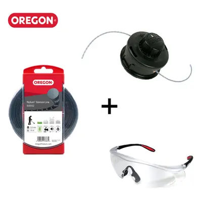 Pack OREGON Fil Débroussailleuse Nylium SILENCIO ø2mm, 15m + Tête Universel sans Adaptateur + Lu