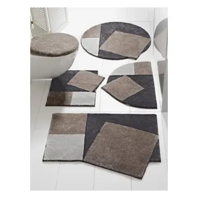 Tapis de bain 100% acrylique - helline home - taupe-gris