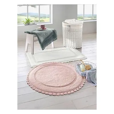 Tapis de bain lavable en machine - helline home - rose