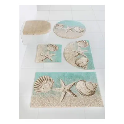 Tapis de bain acrylique - helline home - sable-turquoise